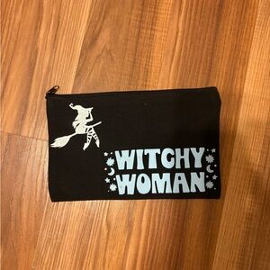 Black Pouch with Witchy Woman Design